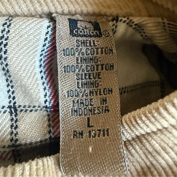 Women’s Khaki Corduroy Shacket L Snap Front Jacket Western Casual Oversized - Picture 9 of 10